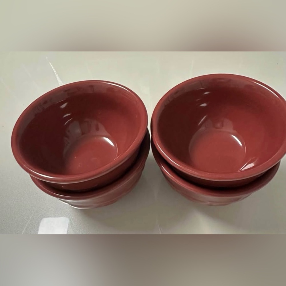 Longaberger Red Pottery Bowl - Picture 4 of 4